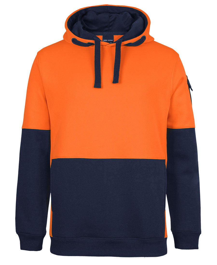 JB's 350g Hi Vis Trade Hoodie - Orange/Navy - Front
