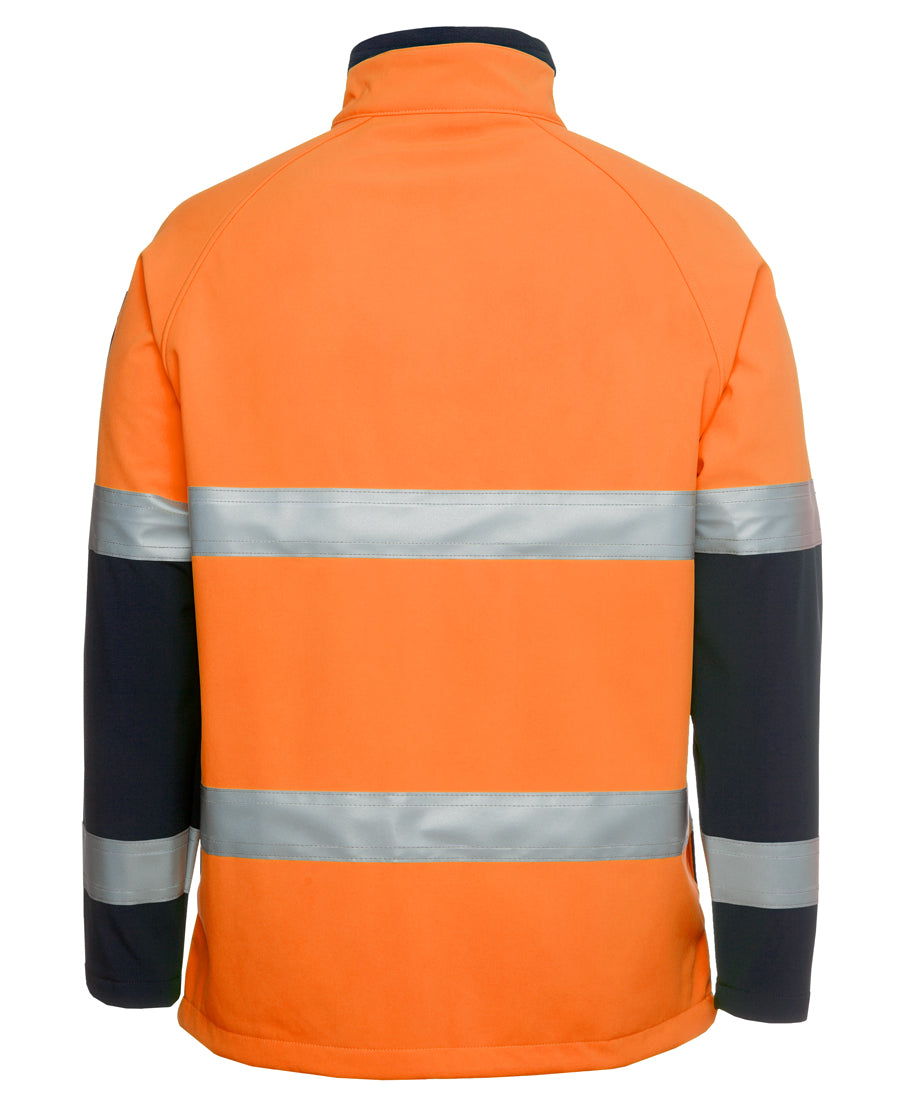 JB's Hi Vis 4602.1 (D+N) Softshell Jacket - Orange/Navy - Back