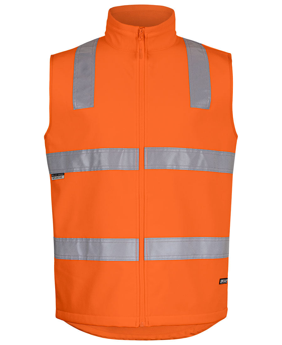 JB's Hi Vis (D+N) Softshell Vest - Orange - Front