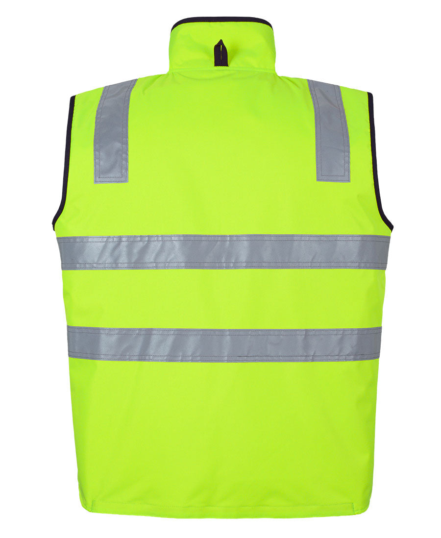 JB's Hi Vis 4602.1 (D+N) Reversible Vest - Lime/Navy - Back