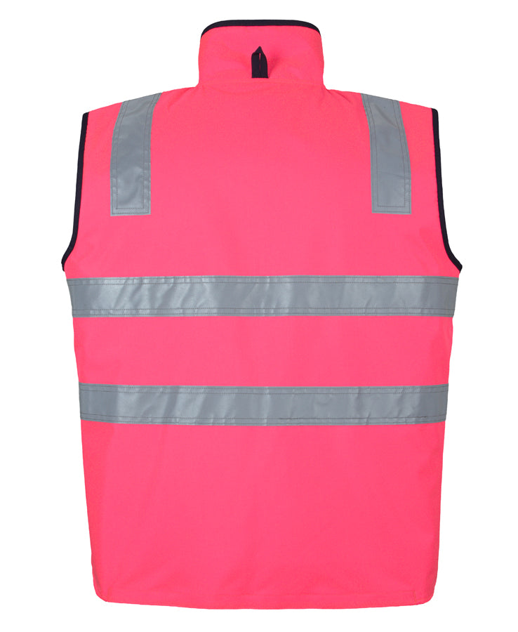 JB's Hi Vis 4602.1 (D+N) Reversible Vest - HV Pink/Navy - Back