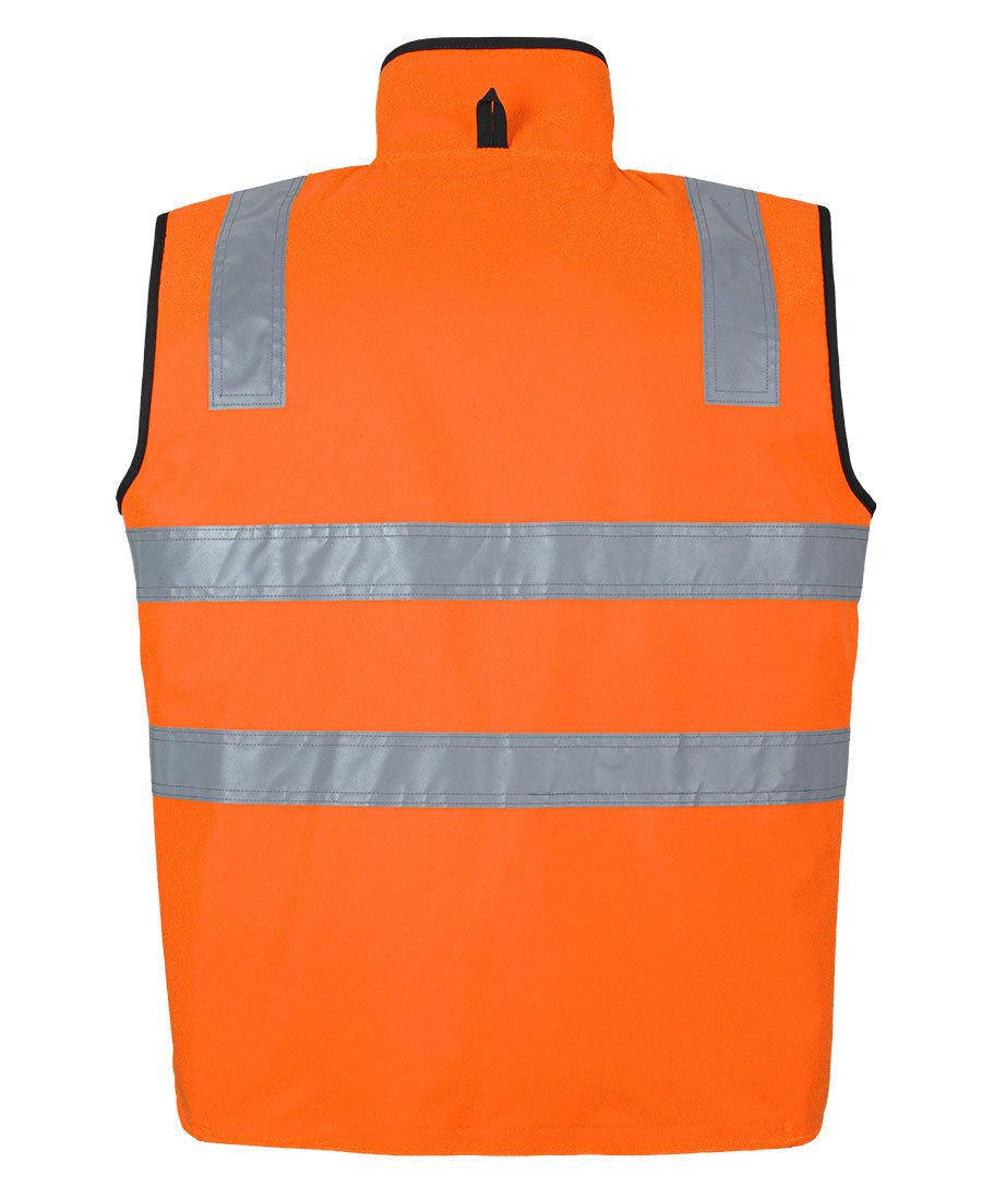 JB's Hi Vis 4602.1 (D+N) Reversible Vest - Orange/Black - Back