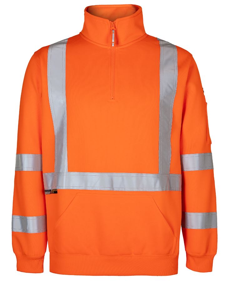 JB's NSW/QLD Rail (D+N) X-Back 1/2 Zip Fleece - Orange - Front