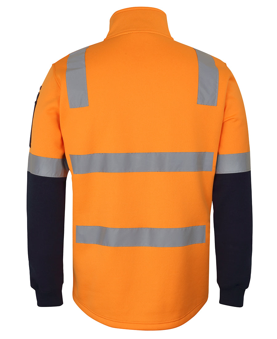 JB's 1/2 Zip AUST. Rail (D+N) Fleece Sweater - Orange/Navy - Back