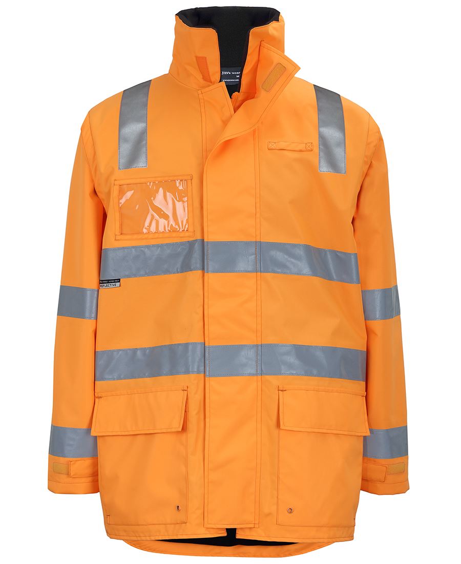 JB's AUST. Rail (D+N) Zip Off Sleeve Longline Jacket - Orange - Front