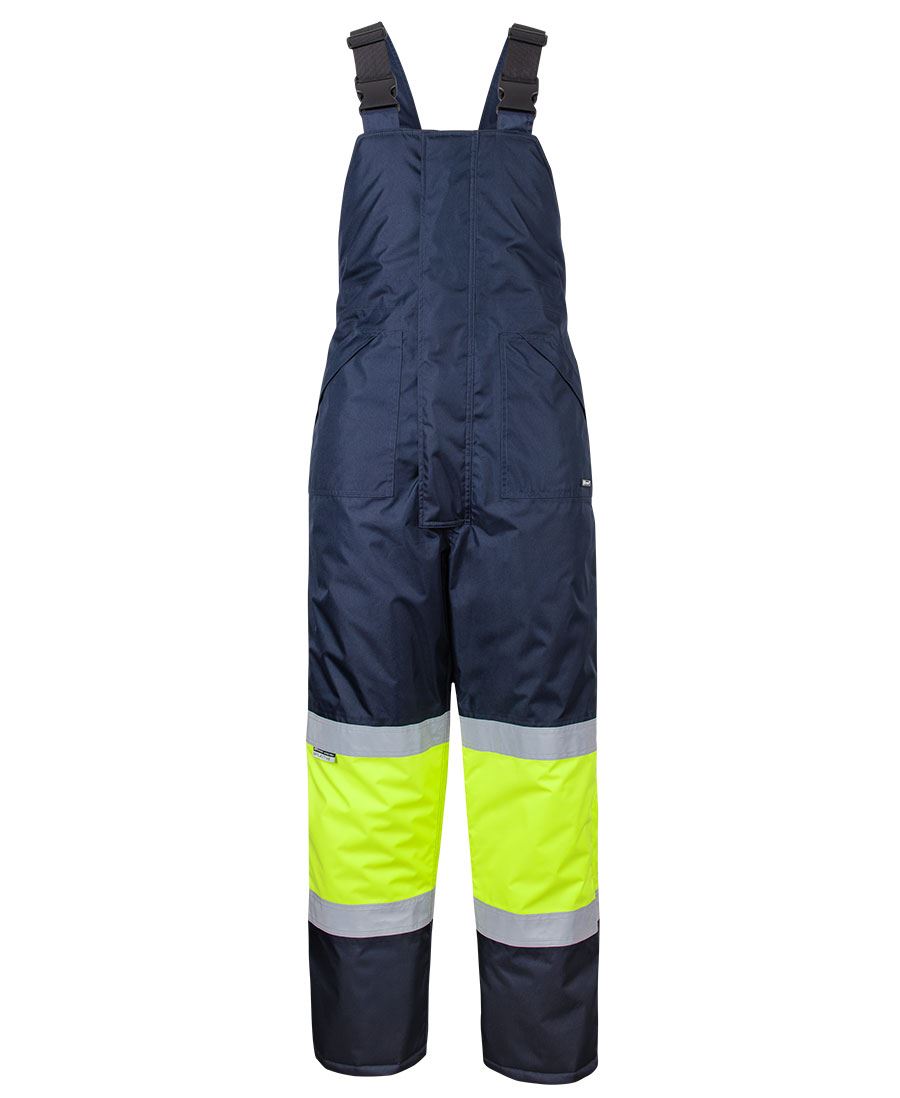 JB's Freezer Bib & Brace - Navy/Lime - Front
