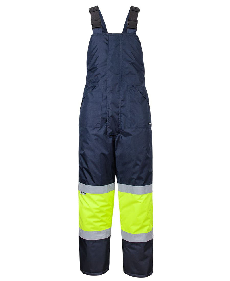 JB's Freezer Bib & Brace - Navy/Lime - Front