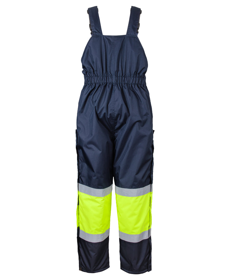 JB's Freezer Bib & Brace - Navy/Lime - Back