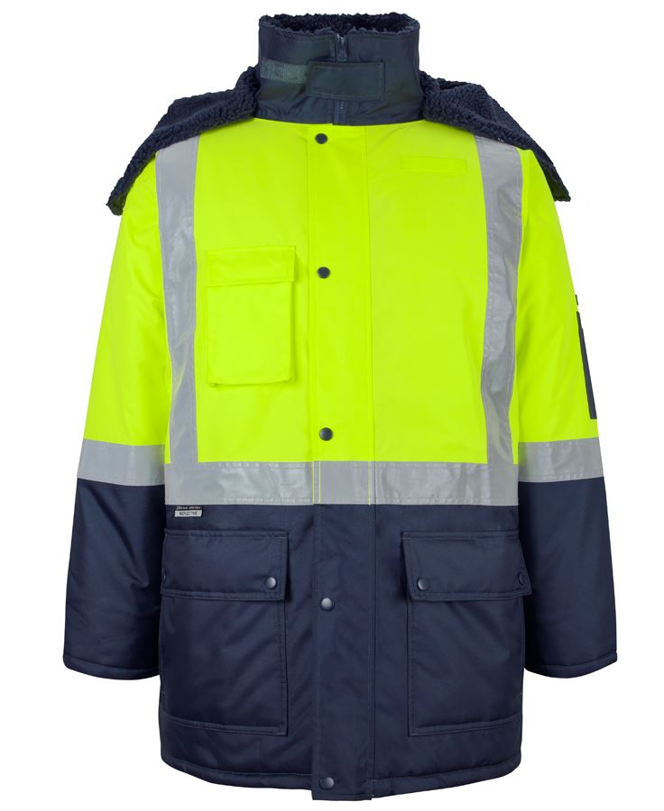 JB's Hi Vis (D+N) Freezer Jacket - Lime/Navy - Front