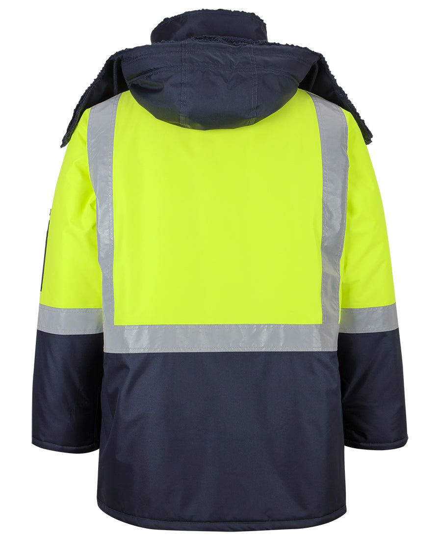 JB's Hi Vis (D+N) Freezer Jacket - Lime/Navy - Back
