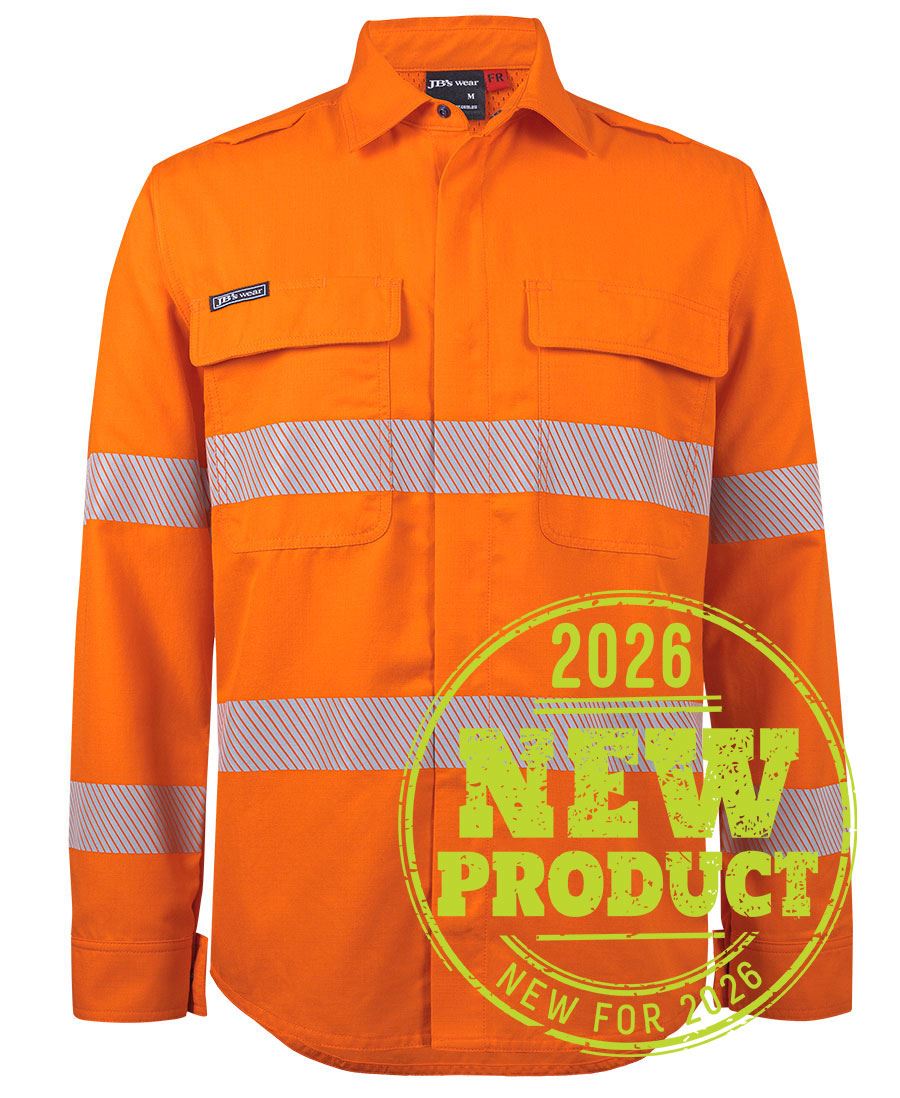 JB's FR PPE2 Biomotion L/S Work Shirt - Orange - Front