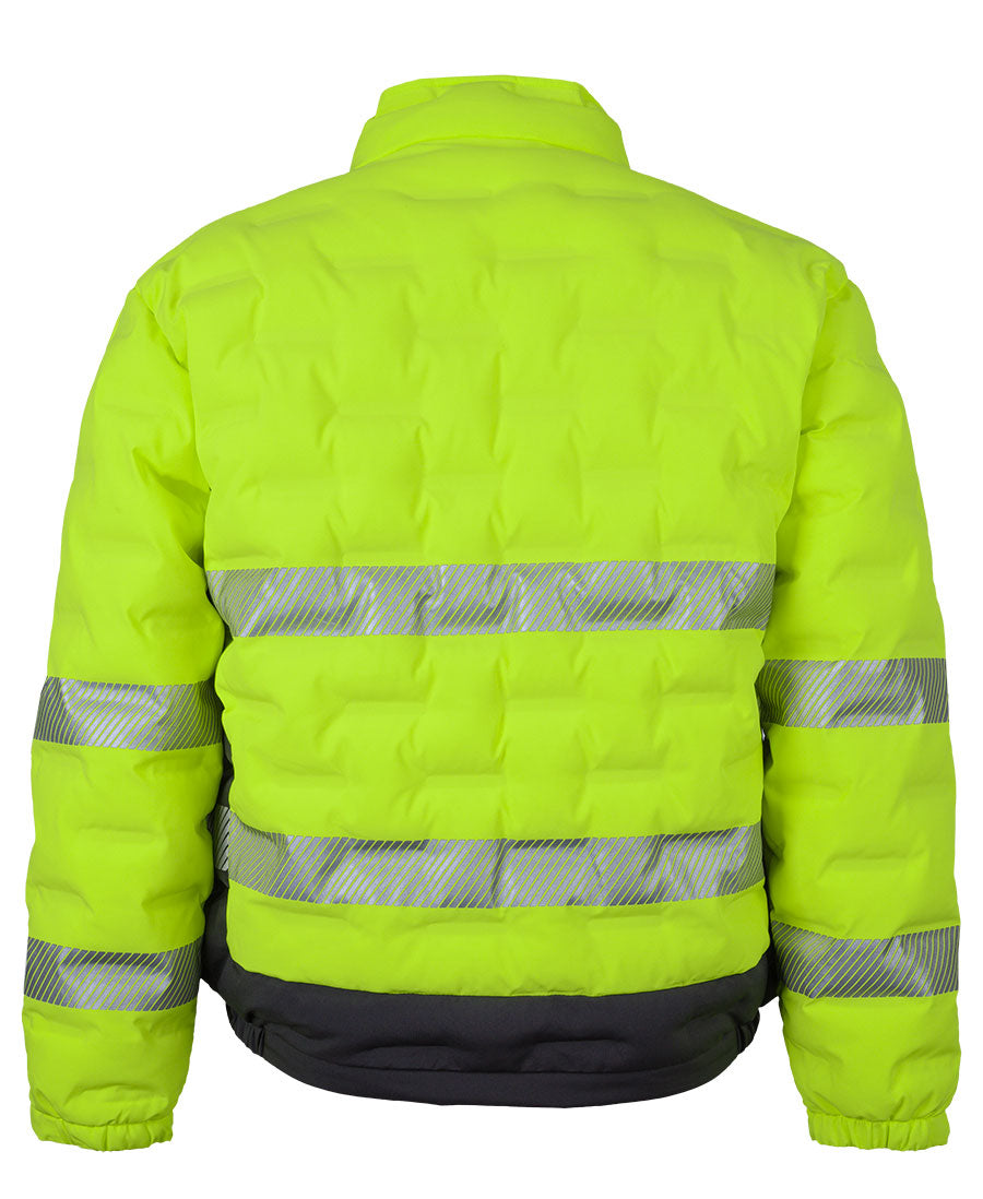 JB's Hi Vis (D+N) Graphene Puffer Jacket - Lime/Charcoal - Back