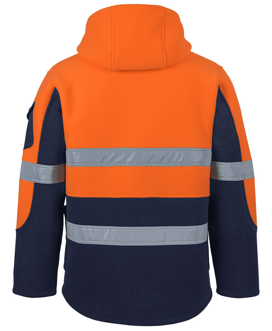 JB's Hi Vis D+N 450g Full Zip Shepherd Hoodie - Orange/Navy - Back