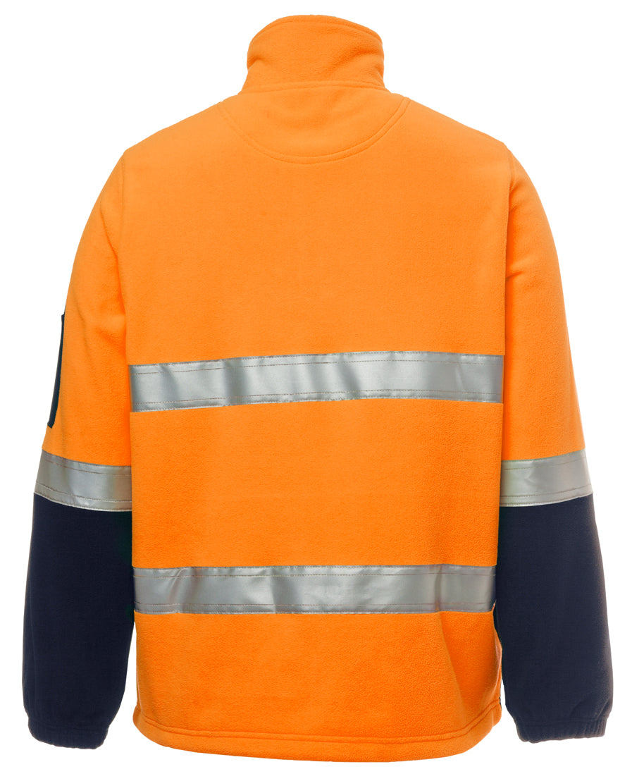 JB's Hi Vis (D+N) 1/2 Zip Polar - Orange/Navy - Back
