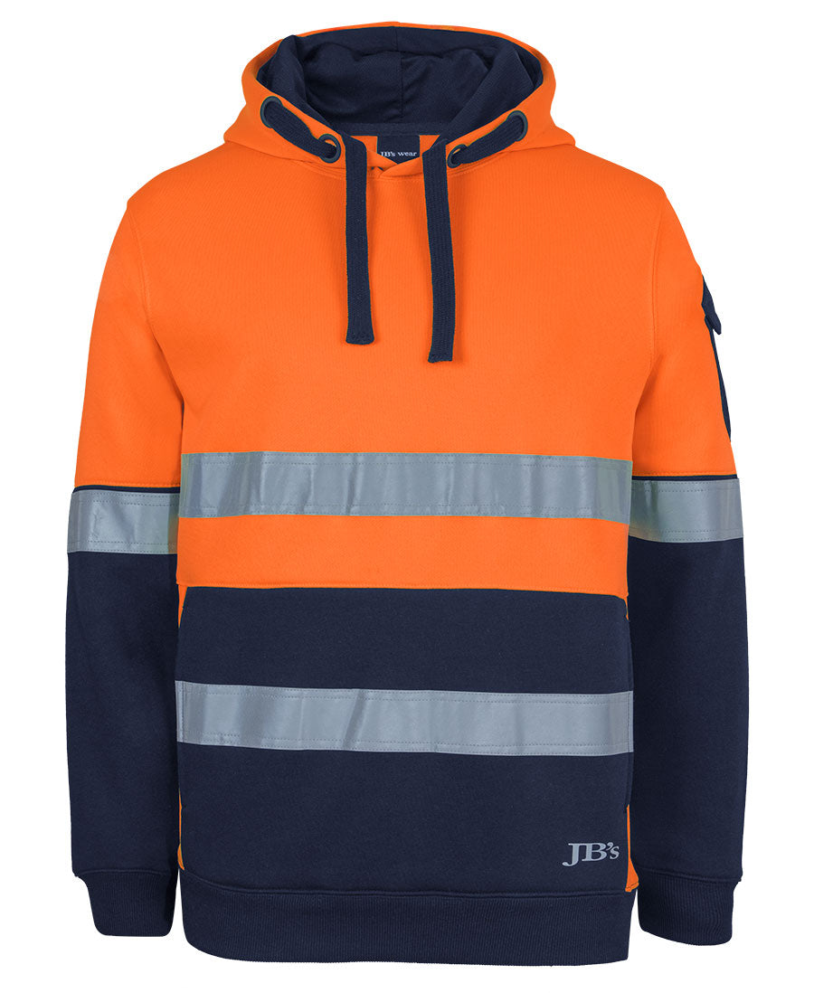 JB's 350g Hi Vis (D+N) Trade Hoodie - Orange/Navy - Front