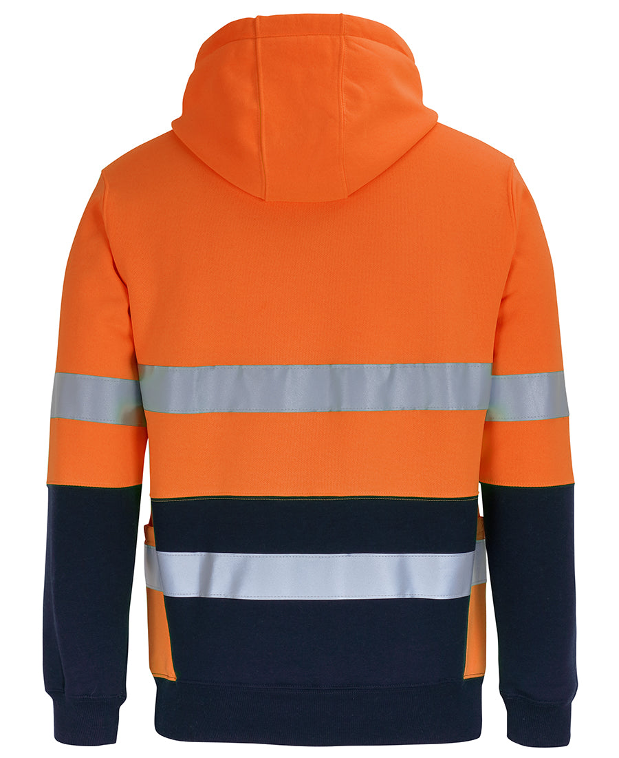 JB's Hi Vis D+N 330G Pullover Hoodie - Orange/Navy - Back