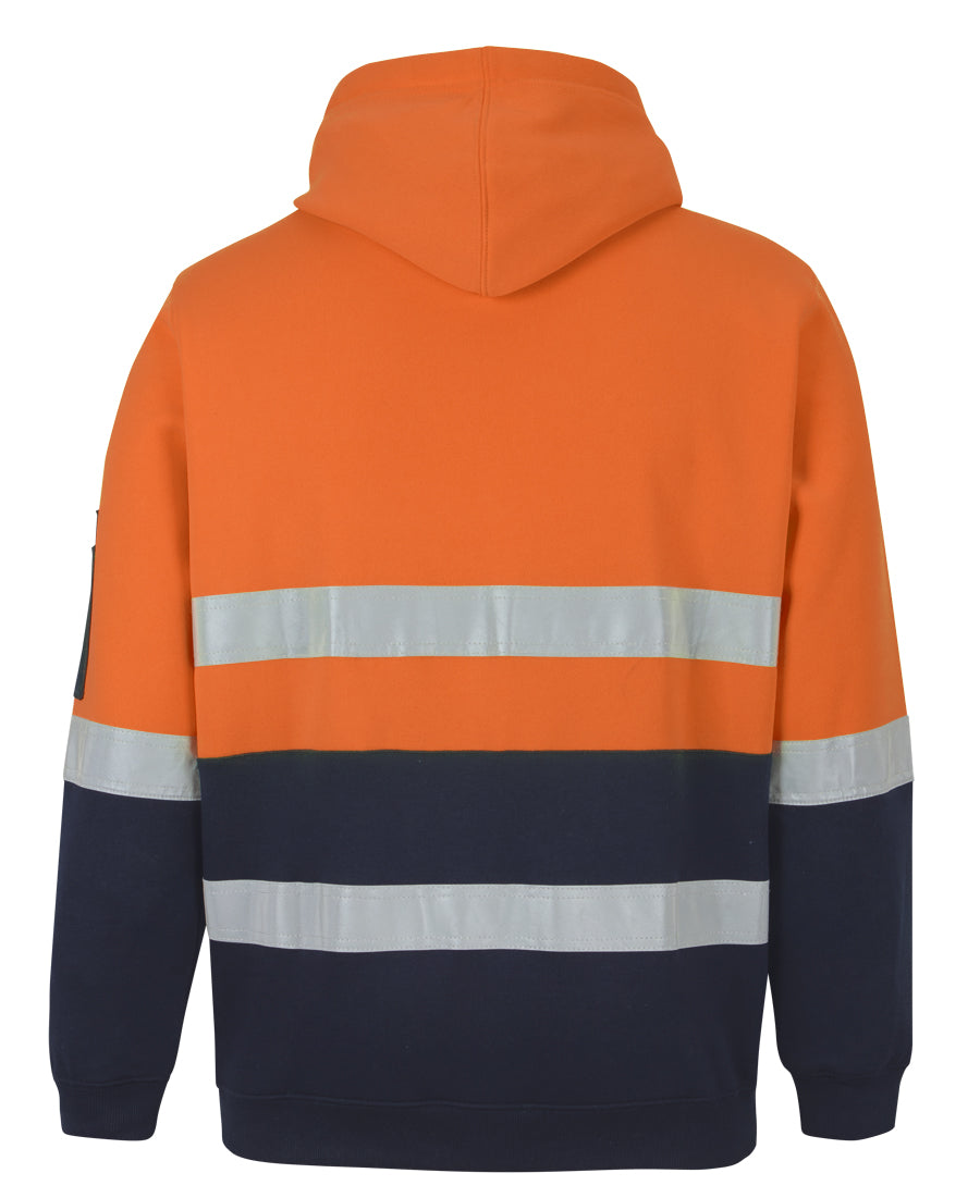 JB's Hi Vis (D+N) Pull Over Hoodie - Orange/Navy - Back