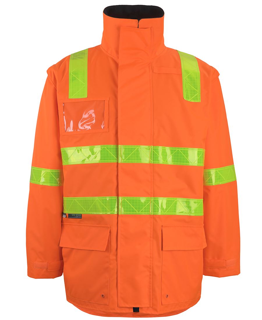 JB's VIC Road (D+N) Zip Off Sleeve Longline Jacket - Orange - Front