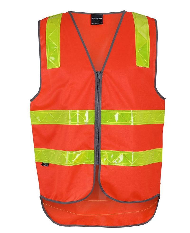 JB's Vic Road (D+N) Zip Safety Vest - Orange - Front