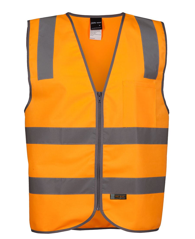 JB's Vic Rail (D+N) Zip Safety Vest - Orange - Front
