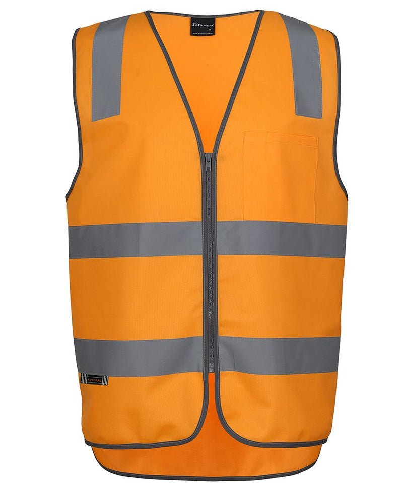 JB's Aust. Rail (D+N) Zip Safety Vest - Orange - Front