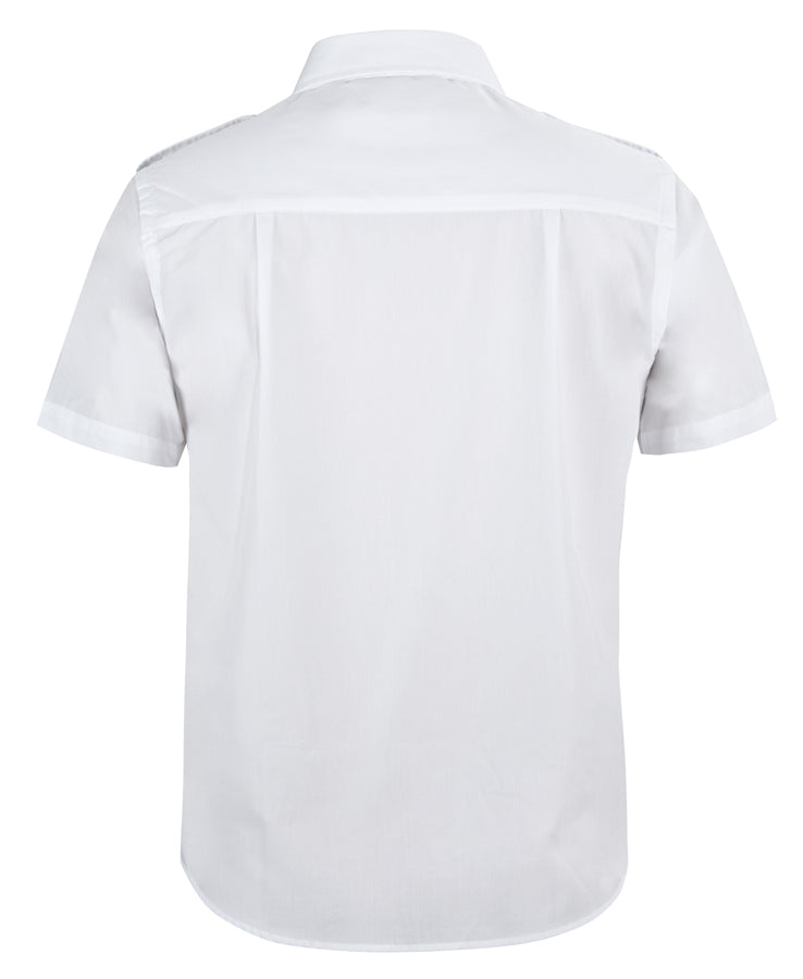 JB's Ladies S/S Epaulette Shirt - White - Back