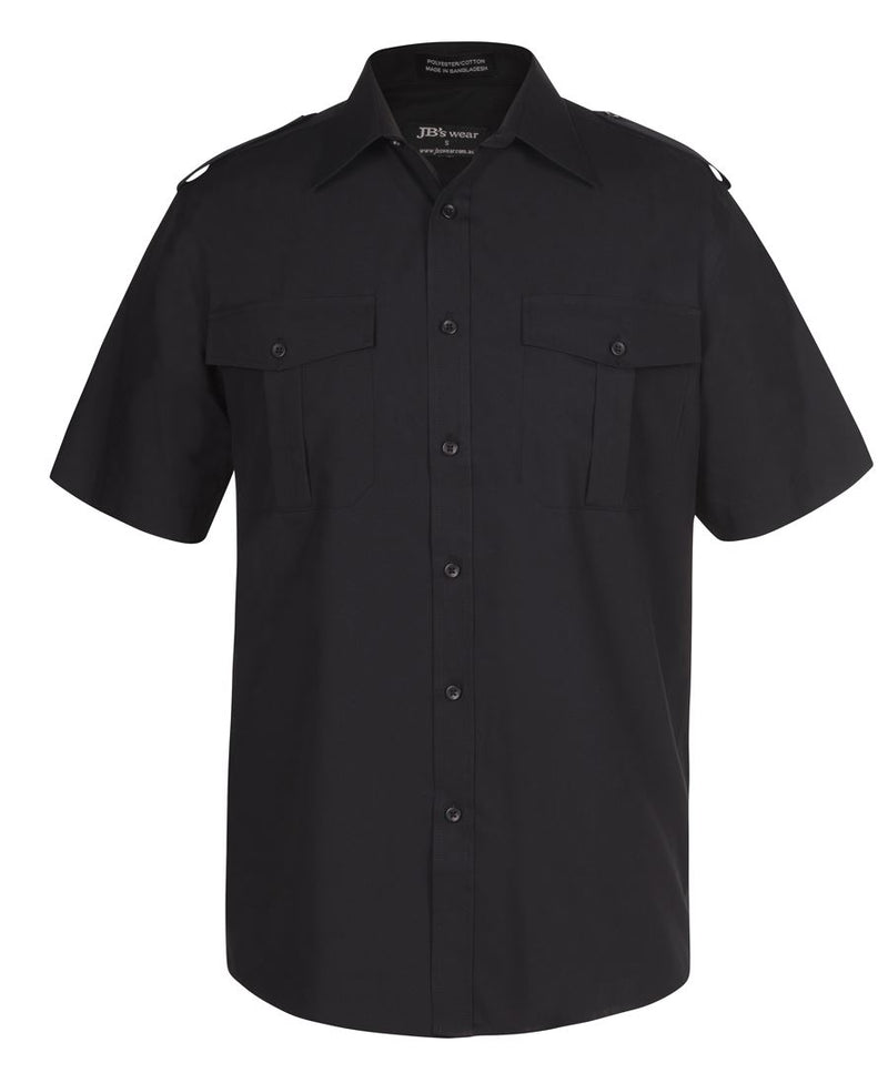 JB's Epaulette Shirt L/S & S/S - Black - Front