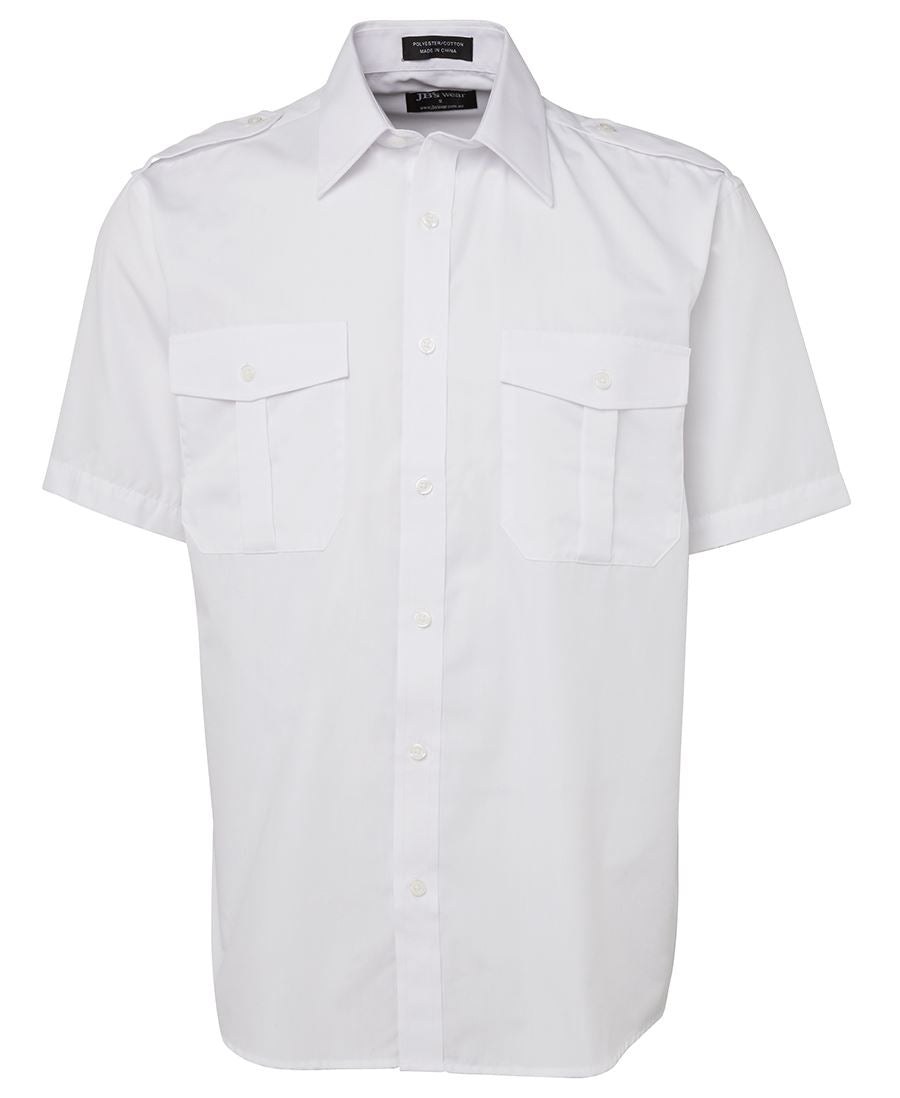 JB's Epaulette Shirt L/S & S/S - White - Front