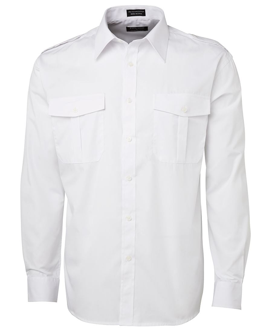 JB's Epaulette Shirt L/S & S/S - White - Front