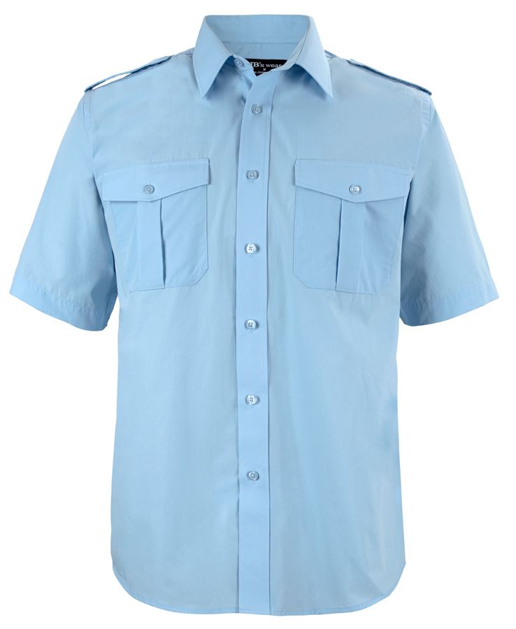 JB's Epaulette Shirt L/S & S/S - Blue - Front