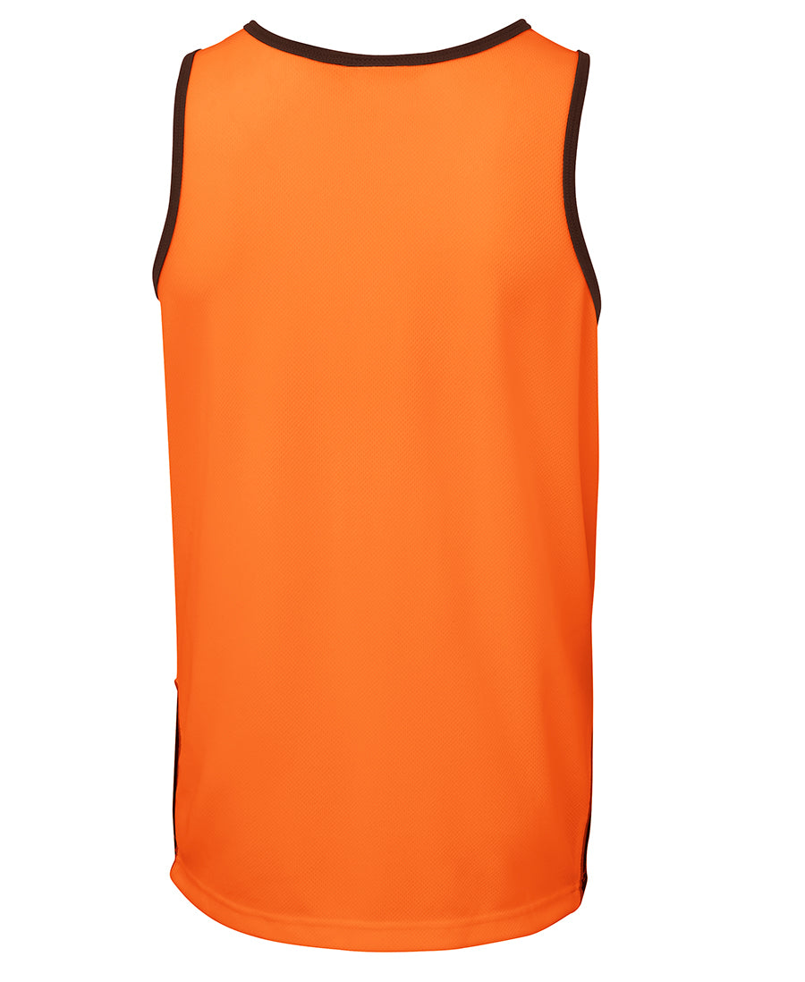 JB's Hi Vis 4602.1 Contrast Singlet - Orange/Navy - Back