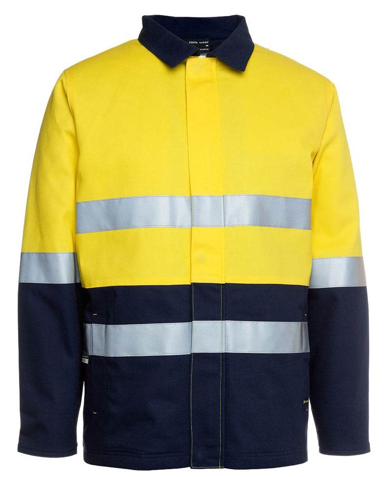 JB's Hi Vis (D+N) Cotton Jacket - Yellow/Navy - Front