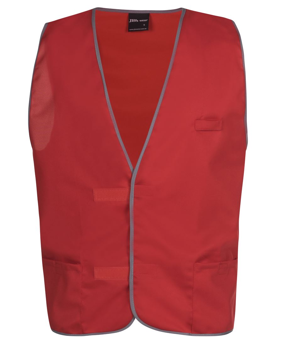 JB's Coloured Tricot Vest - Red - Front