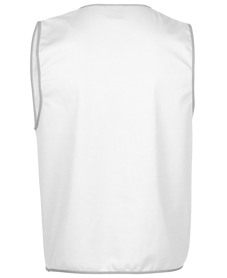 JB's Coloured Tricot Vest - White - Back