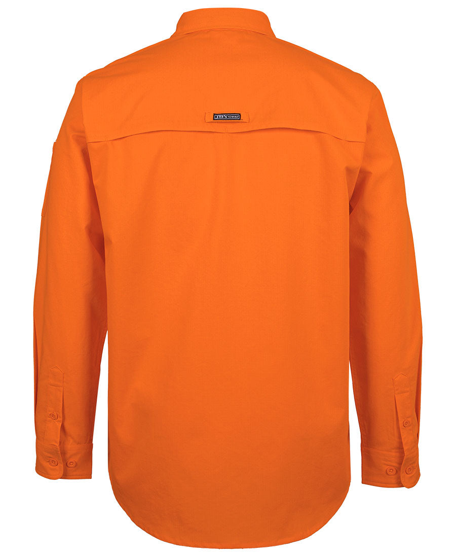 JB's Hi VIs Class F Ripstop L/S Work Shirt - Orange - Back