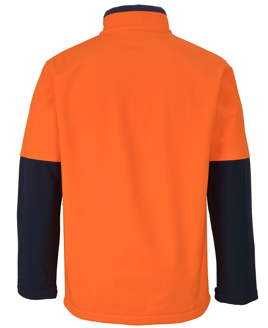 JB's Hi Vis Three Layer Softshell Jacket - Orange/Navy - Back