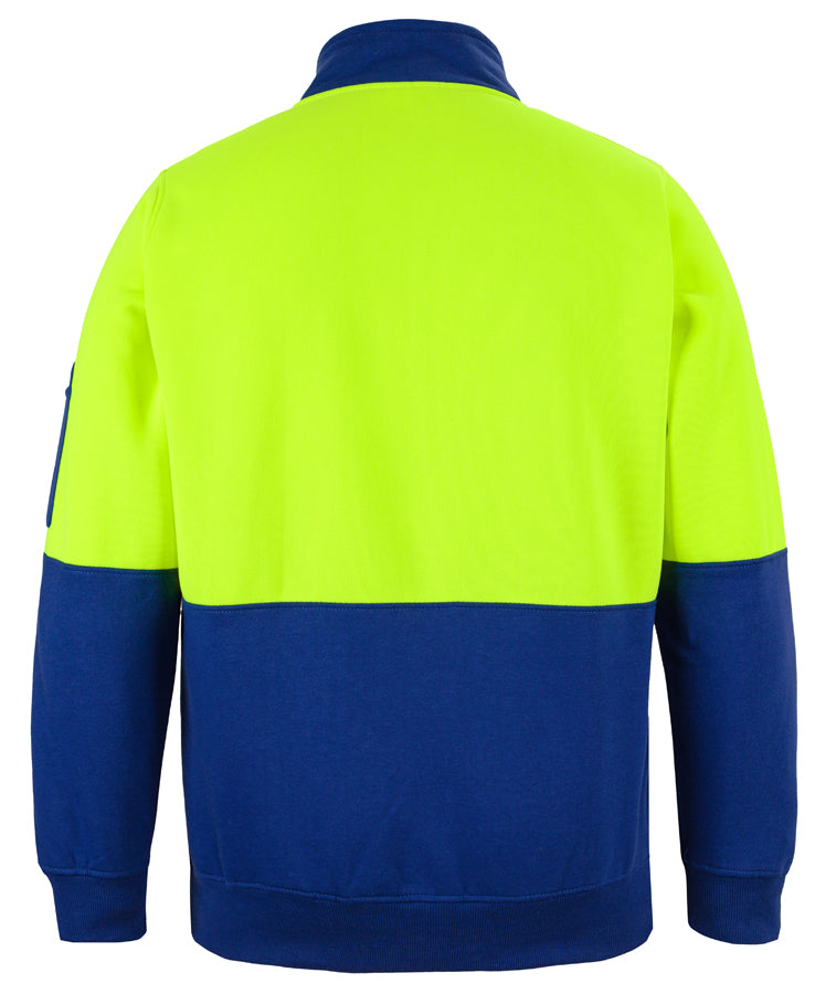 JB's Hi Vis 1/2 Zip Fleecy - Lime/Royal - Back