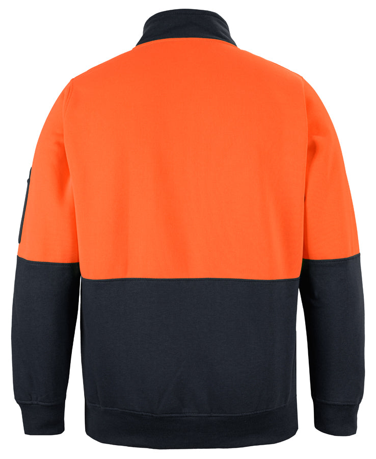 JB's Hi Vis 1/2 Zip Fleecy - Orange/Black - Back