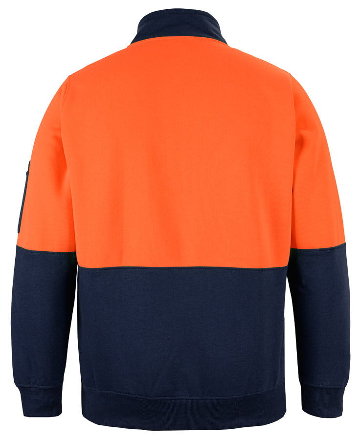 JB's Hi Vis 1/2 Zip Fleecy - Orange/Navy - Back