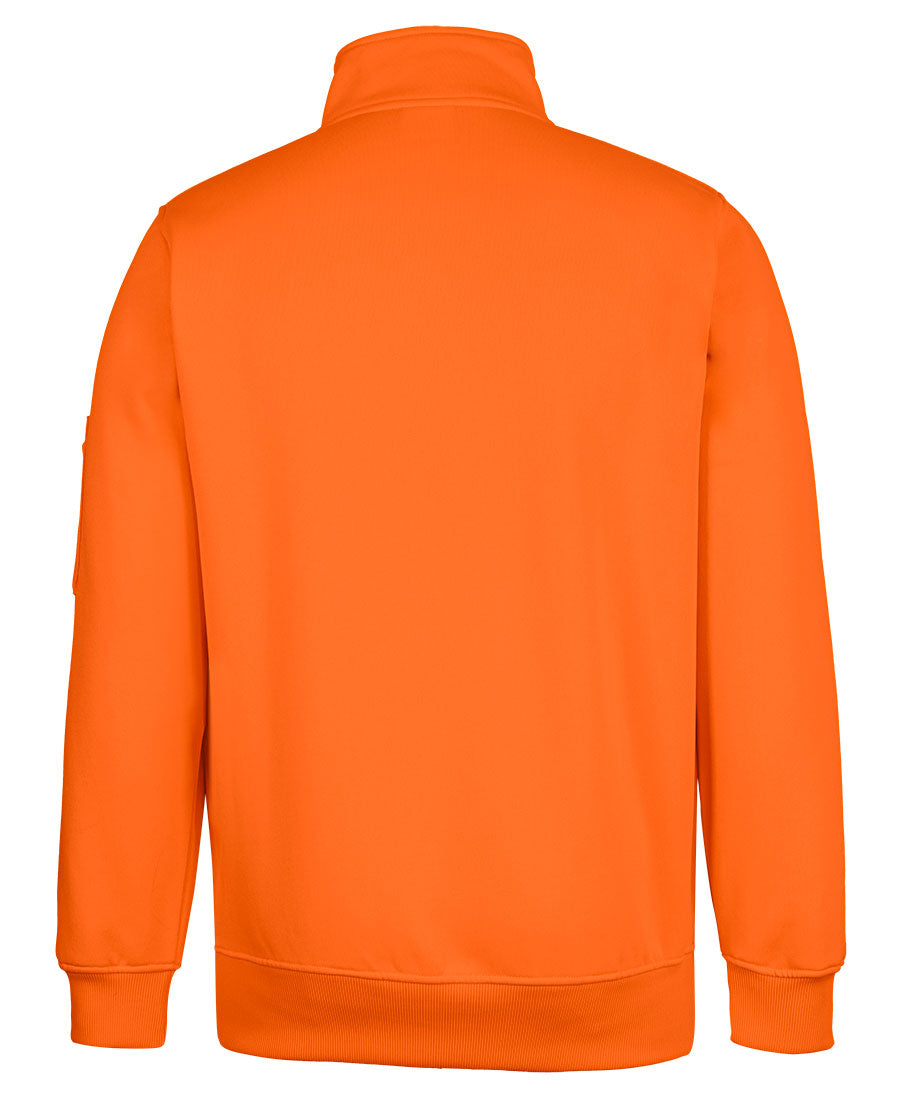 JB's Hi Vis 1/2 Zip Fleecy - Orange - Back
