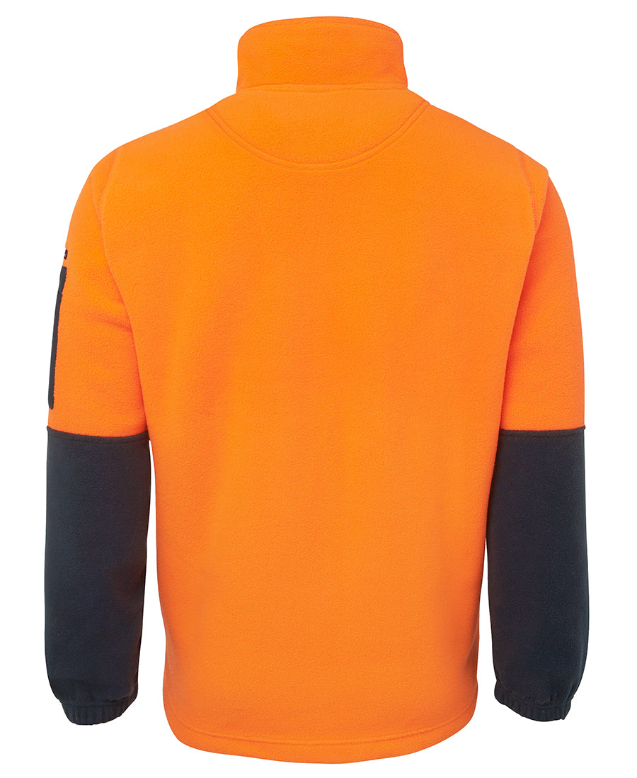 JB's Hi Vis 1/2 Zip Polar Fleece - Orange/Navy - Back