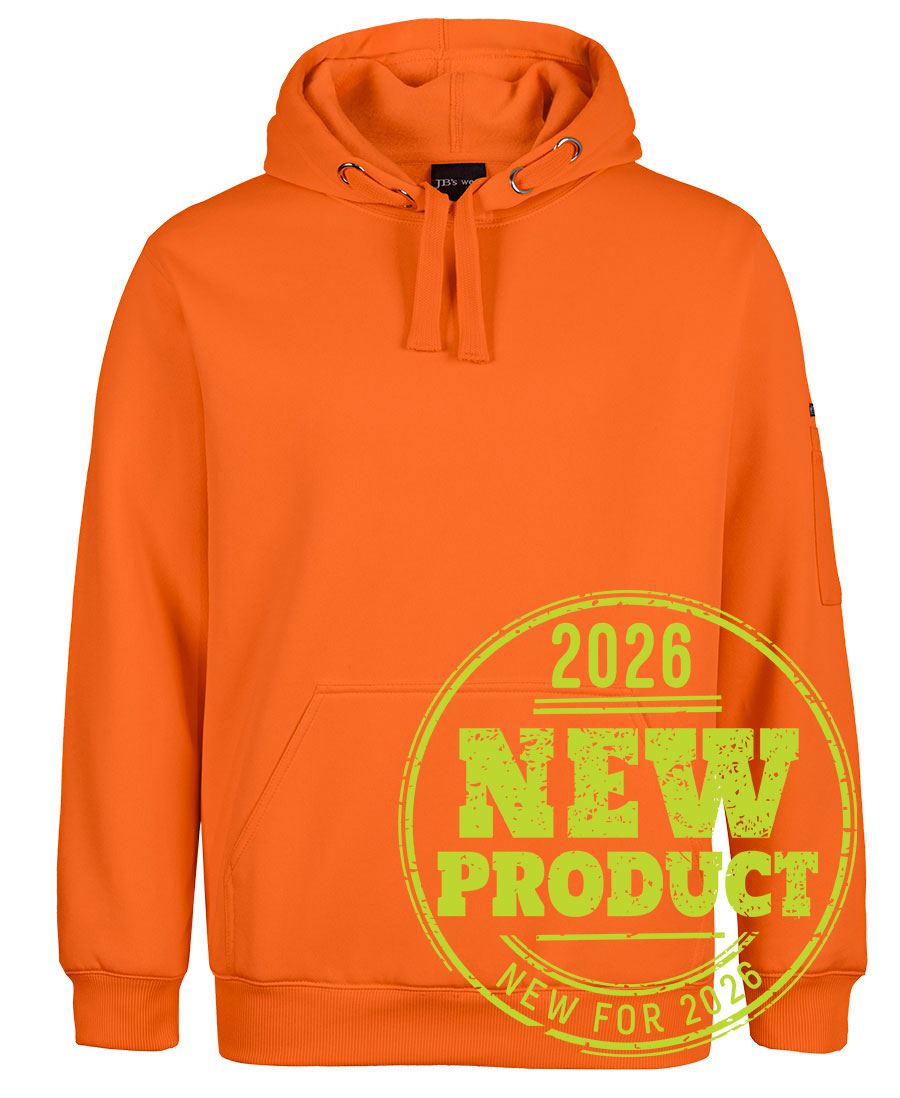 JB's Hi Vis Pull Over Hoodie - Orange - Front