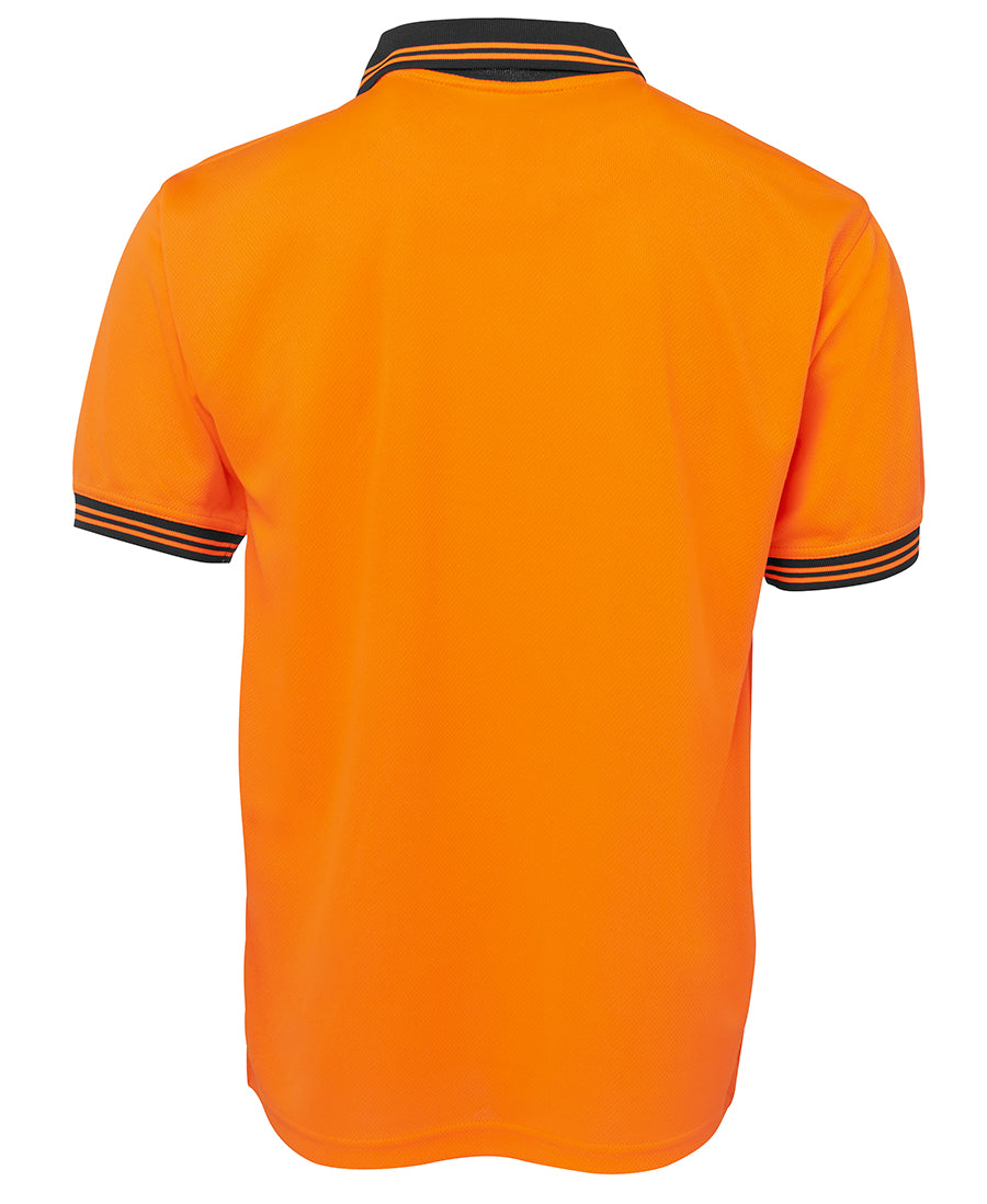 JB's Hi Vis S/S Traditional Polo - Orange/Black - Back