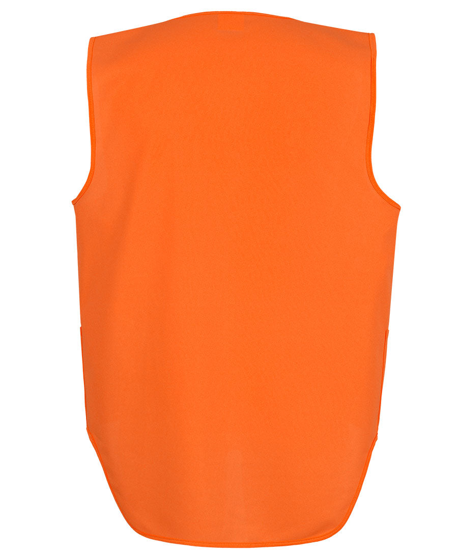 JB's Hi Vis Zip Drop Tail Safety Vest - Orange - Back