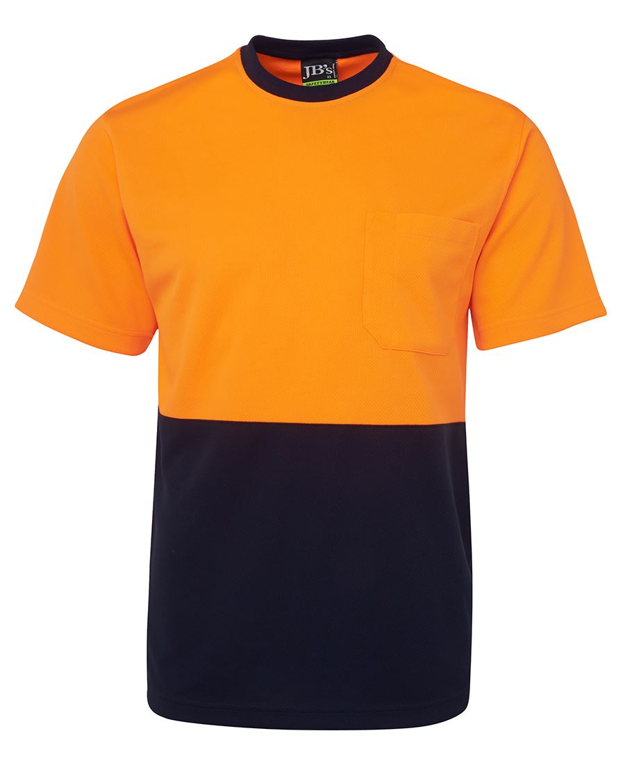 JB's Hi Vis Trad T-Shirt - Orange/Navy - Front