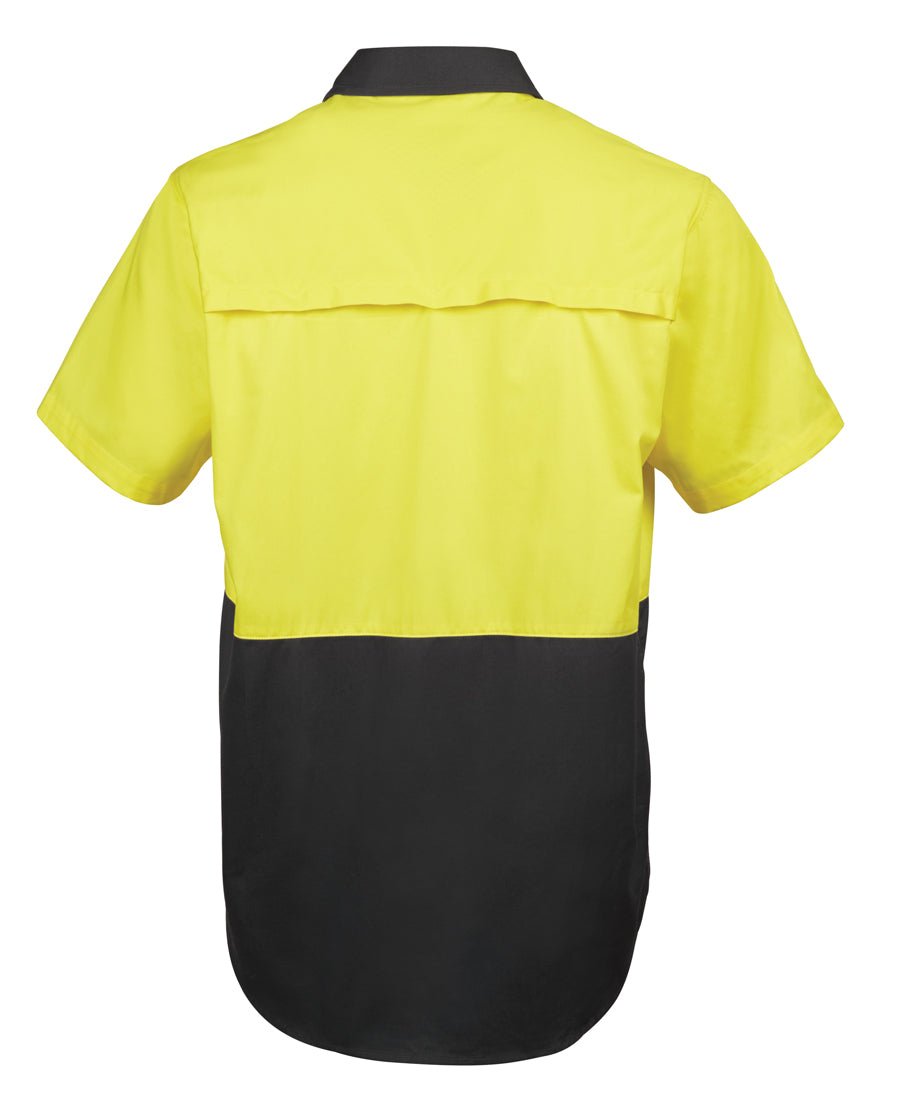 JB's Hi Vis S/S 150G Work Shirt - Yellow/Black - Back