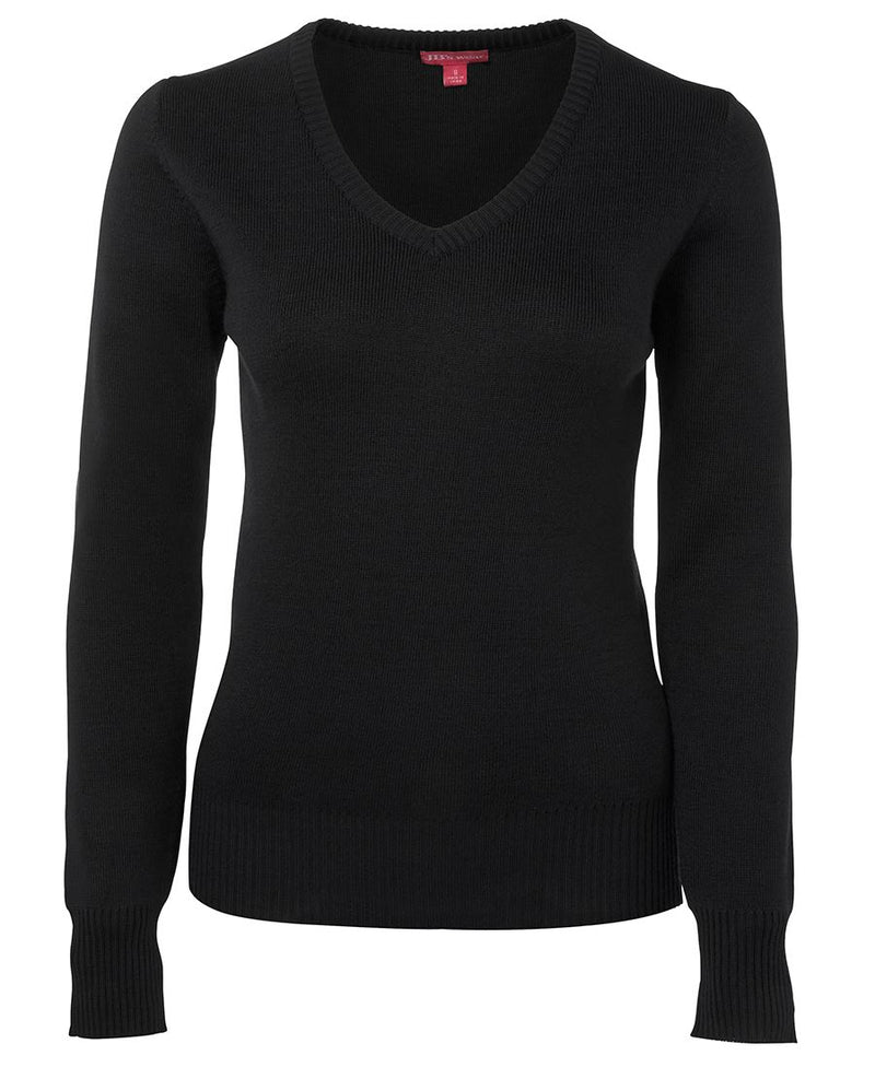 JB's Ladies Knitted Jumper - Black - Front