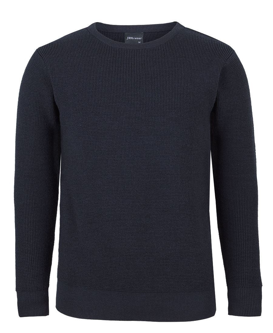 JB's Chunky Crew Neck Jumper - Navy - Front