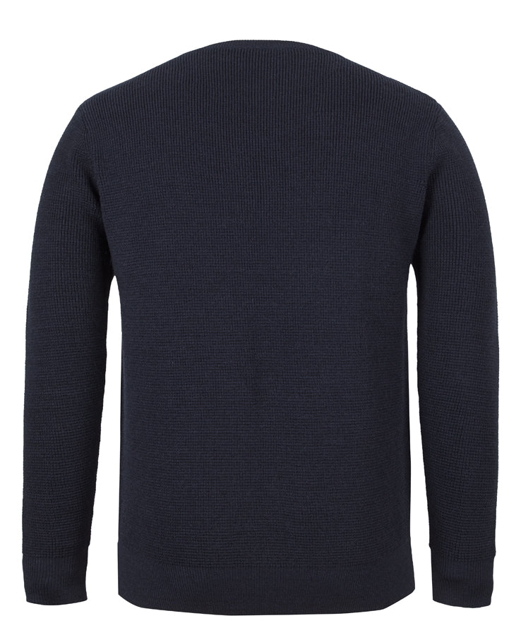 JB's Chunky Crew Neck Jumper - Navy - Back