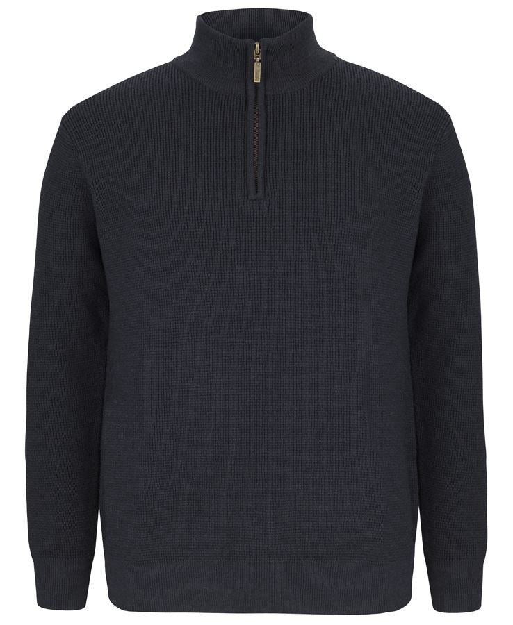 JB's Chunky 1/2 Zip Jumper - Black - Front